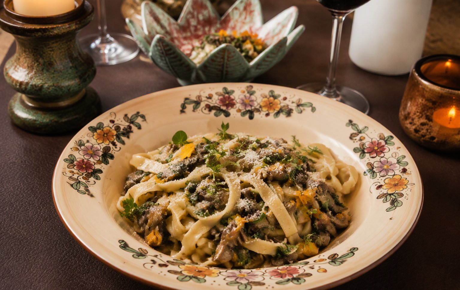 Le tagliatelle alle erbe selvatiche