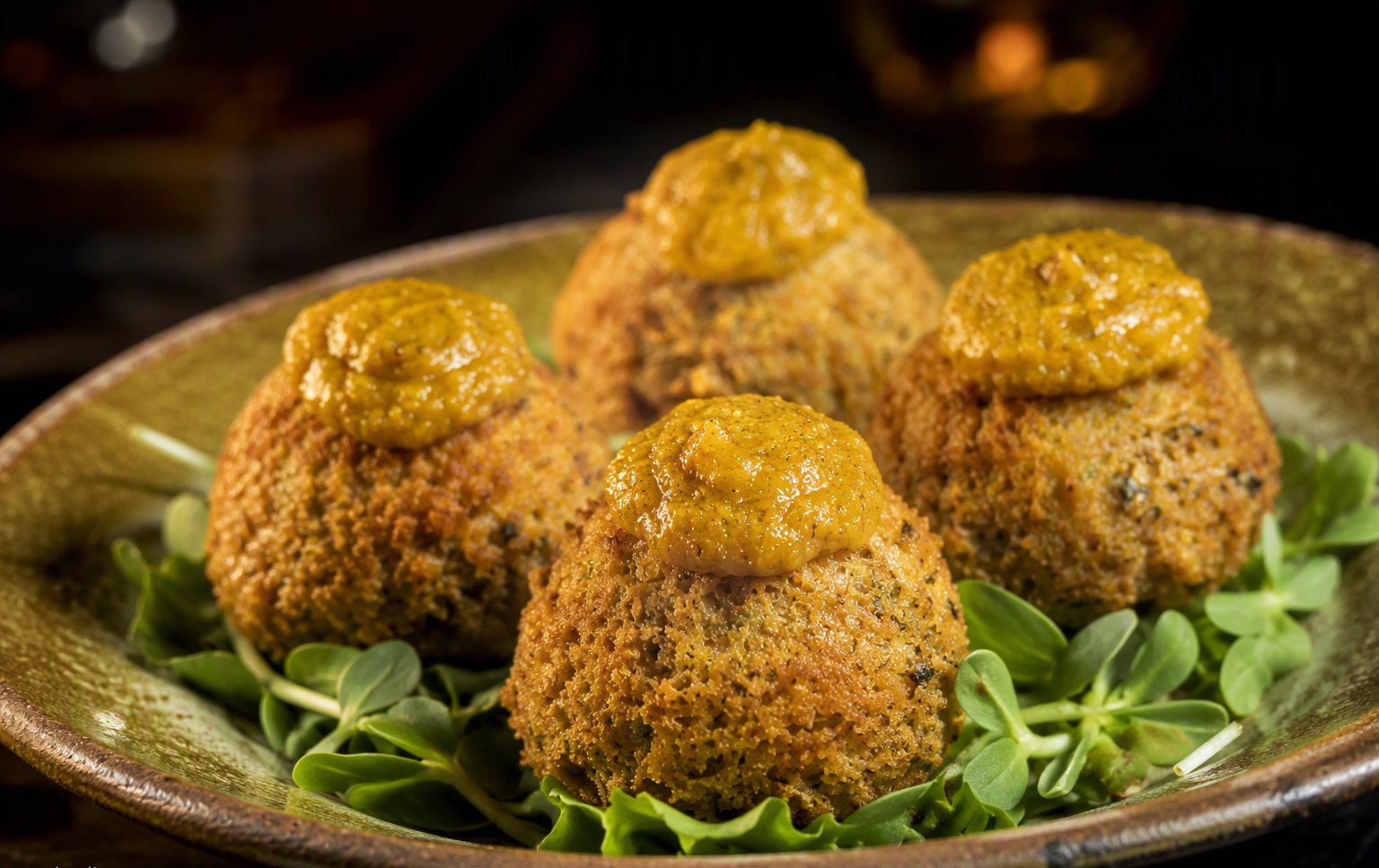I falafel di ceci al curry selvatico